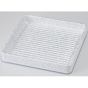 ABS製 正角肉皿 92985280 14cm/黒 塗無 - 調理器具のSHOKUBI