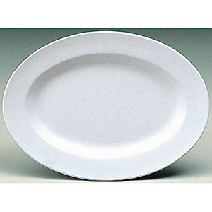 メラミン 無地食器シリーズ 小判皿 293×213×H25mm No.22-W 大 - 調理