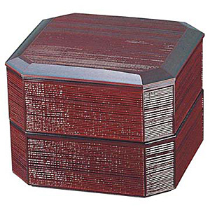 福井クラフト 5.5寸 ヘギ目縁高重 蓋 21042521 黒 - 調理器具のSHOKUBI