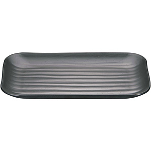マイン メラミンウェア 小判皿 黒 118×79×H20mm M11-137 小 - 調理器具