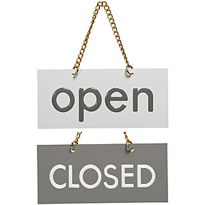 �� ���C���{�[�v���[�g OPEN/CLOSED FJ221-5 �O���[G