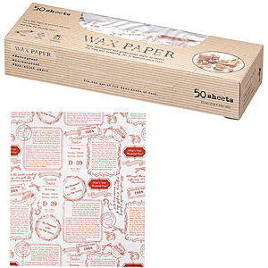 天満紙器 ワックスペーパー シート ロゴ 50枚入り WP1400 150×150mm