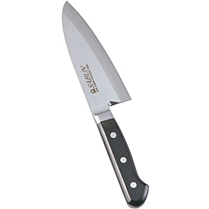 遠藤商事 SA SABUN ステンレス鋼 黒合板 ツバ付 牛刀 30cm - 調理器具