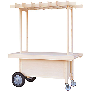 イベントワゴン 無塗装 テント付 - 調理器具のSHOKUBI