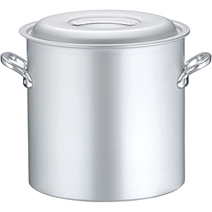 【お値引き中】新品未使用33cm アルミ寸胴　27L 北陸アルミニウム 北陸アルミニウム マイスター アルミ 寸胴鍋 内径33cm - 調理器具のSHOKUBI