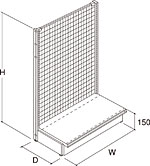 �O�m�X�[�p�[�X�^���h E�V���[�Y E�Ж� �P�� ���b�V���d�l W1225�~D460mm EB-M412JS H1200mm