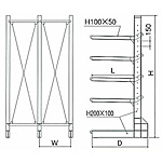 �O�m�X�[�p�[�X�^���h �{���g���X�J���`���b�N �A�� DJCR-2C W750mm