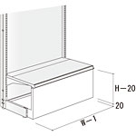 �O�m�X�[�p�[�X�^���h FIX�p�l�� �z���C�g EO-FXP125 W600�~H250mm