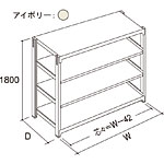 �O�m�X�[�p�[�X�^���h �{���g���X���b�N ���y�ʗp 4�i 150kg/�i �P�� H1800mm AMF1854S-4 W1500�~D450mm