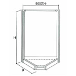 �O�m�X�[�p�[�X�^���h E�V���[�Y ���R�[�i�[ �{�[�h W900�~H1800mm E7C-K18H D410mm