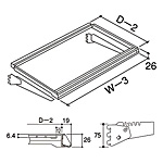 �O�m�X�[�p�[�X�^���h �g�t�K���X�I�Z�b�g �X�΃u���P�b�g�t EO-GRS235 W750�~D350mm