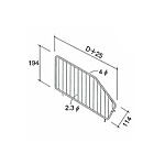 �O�m�X�[�p�[�X�^���h �l�b�g�K�[�h�p �Z�p���[�^�[ �X�Ό^ EO-SGLS60 D600mm