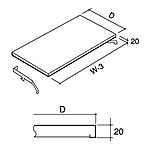 �O�m�X�[�p�[�X�^���h N�V���[�Y ���p�X�e�[�W�I�Z�b�g NO-SRF345N W900�~D450mm