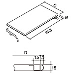 �O�m�X�[�p�[�X�^���h N�V���[�Y �pR�t�X�e�[�W�I�Z�b�g ���^ NO-SRR235N W750�~D350mm