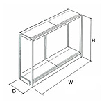 �O�m�X�[�p�[�X�^���h E�V���[�Y �p���[���b�N �y�ʗp �Жʌ^ �A�� W900mm P4E7-B0318NC D705�~H1800mm