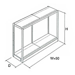 �O�m�X�[�p�[�X�^���h E�V���[�Y �p���[���b�N ���ʗp �Жʌ^ �P�� W1850mm P5E7-B0630NS D715�~H3000mm