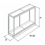 �O�m�X�[�p�[�X�^���h E�V���[�Y �p���[���b�N ���ʗp �Жʌ^ �A�� W3600mm P5E7-B1224KC D565�~H2400mm