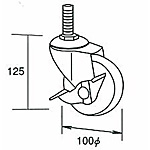 �O�m�X�[�p�[�X�^���h �L���X�^�[ �X�g�b�p�[�t 2�Z�b�g DLHO-GCL100 100��mm