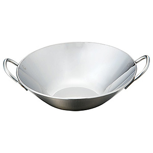 カンダ 18-8 ステンレス プチ中華鍋 小 - 調理器具のSHOKUBI