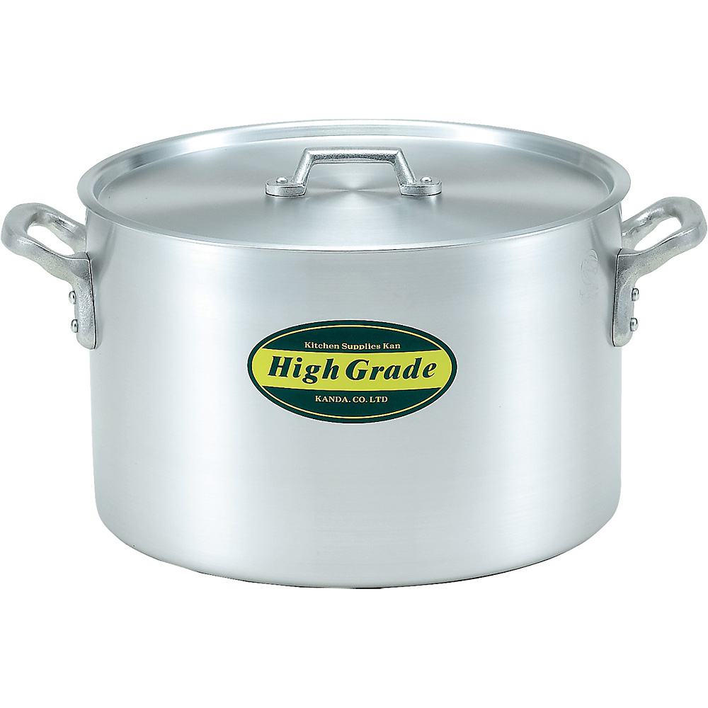 カンダ ハイグレード アルミ片手鍋 寸胴　目盛付 30cm 12L) 蓋つき 片手鍋 アルミ ハイグレード 30cm 12L（takumi） : 業務用プロ道具