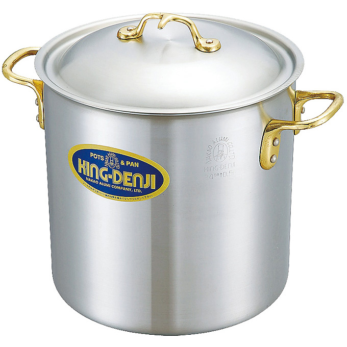 中尾アルミ製作所 キングデンジ 半寸胴鍋 24cm - 調理器具のSHOKUBI