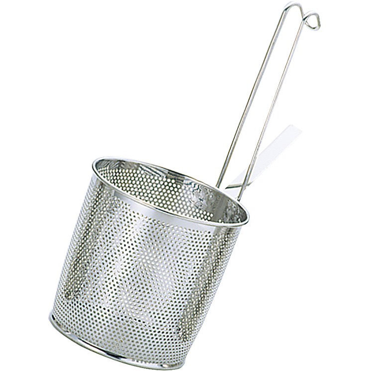 さる 三宝産業 YUKIWA UK 18-8 ステンレス パンチング 木柄底平煮ざる L