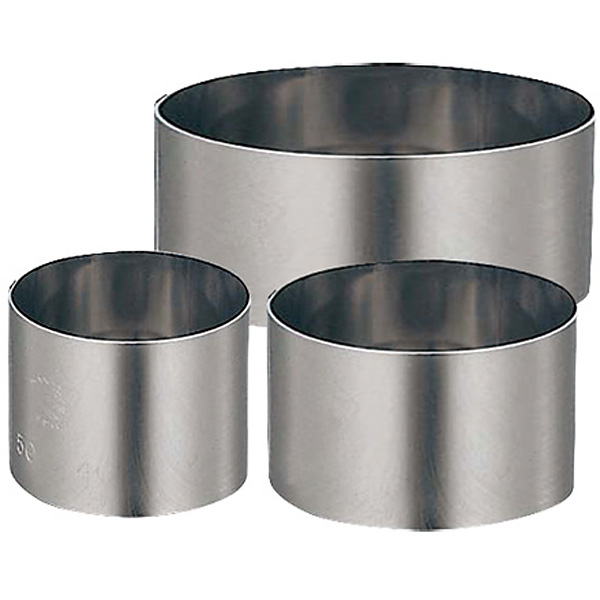 カンダ 18-0 ステンレス セルクルリング φ60×H40mm - 調理器具の