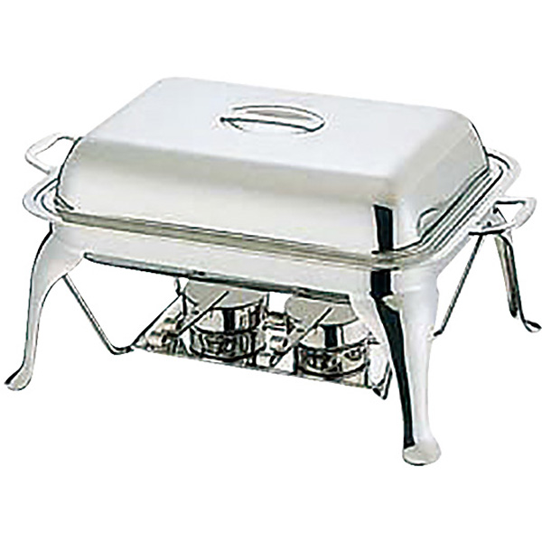 YUKIWA ステンレス製 木柄角チューフィングディッシュ（ダブル） ② YUKIWA ステンレス製 木柄角チューフィングディッシュ（ダブル） ②