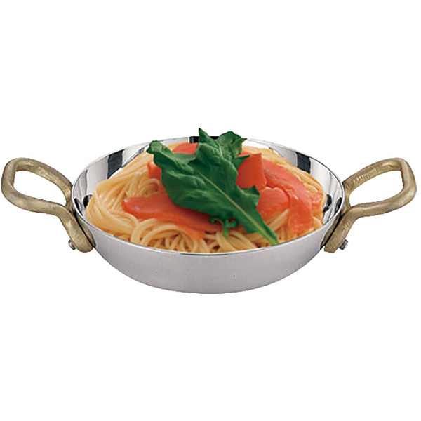 UK 18-8 パンチングボイルバスケット 24cm 両手 深型 (030344-024) パンチングボイルバスケット 片手ハンドル LL 24cm UK 18-8 ﾊﾟﾝﾁﾝｸﾞ