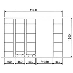 �L���j�I�� �X�e�����X�����[�o���L���j�I���V�F���t SRS �X�e�����X�V�F���t���s460mm SRS4-25 ���s1,220�~�Ԍ�2,800mm