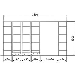 �L���j�I�� �X�e�����X�����[�o���L���j�I���V�F���t SRS �X�e�����X�V�F���t���s460mm SRS5-26 ���s1,520�~�Ԍ�3,500mm