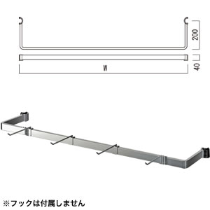 スチールブック　各11本 カワジュン TYPE-O フックバー スチール 1本入り BC329A900C