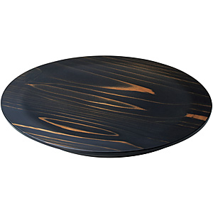 南紀男山平成年製　深皿 木箱付き 杉・木皿 黒彩色 小 - 調理器具のSHOKUBI