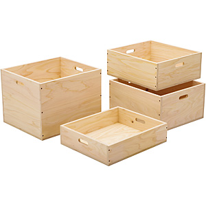 HP 持ち手付き 木箱 無塗装 H20cm - 調理器具のSHOKUBI