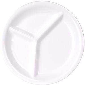 Thunder Group メラミン食器 リムプレート 27cm CR110W ホワイト