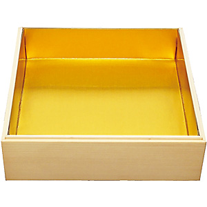 Sタイプ 白木重箱7寸 金台紙付 下段 - 調理器具のSHOKUBI