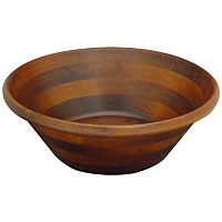 天然木 サラダボウル こげ茶 φ27cm - 調理器具のSHOKUBI