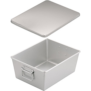 給食のパン 箱 アルマイト 給食用パン箱深型(蓋付) オオイ金属 バット・トレー