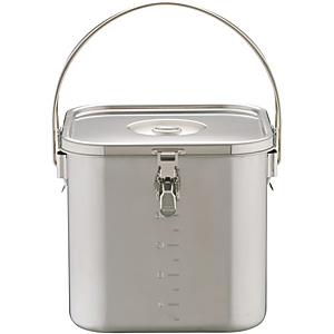 新品‼️クロムステンレス製 IH対応 スタッキング角型給食缶 Wハンドル