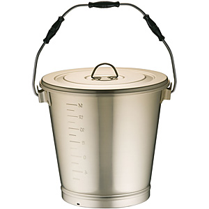 アルマイト 段付二重食缶 (大量用) 250-S (36l) 250-S アルマイト 段付二重食缶(大量用) EBM(江部松商事) 容量36L 250