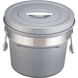 有次　薬缶　アルミ　（美品） 大内薬缶系 一政銘 秋草蹴鏨 鍍金建水/水指 M137｜骨董店 のびる 古