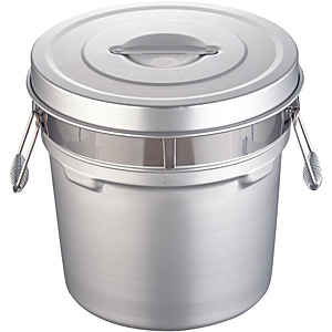 アルマイト 段付二重食缶 (大量用) 250-X (50l) オオイ金属 アルマイト 段付二重食缶 大量用 50L 250-X(ASYA003) オオイ