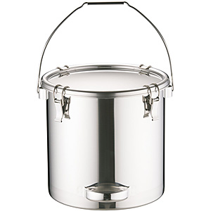 日東金属工業 18-8 ステンレス 下部パイプ柄取手付き 密閉容器 吊付