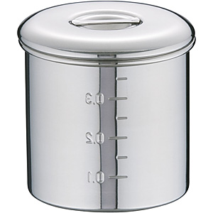 本間製作所 KOINU 18-8 ステンレス キッチンポット 内蓋式 7cm - 調理