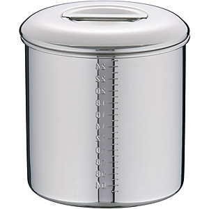 本間製作所 KOINU 18-8 ステンレス キッチンポット 内蓋式 7cm - 調理