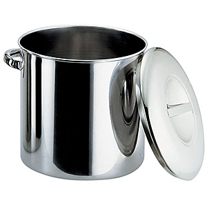 本間製作所 KOINU 18-8 ステンレス キッチンポット 内蓋式 7cm - 調理