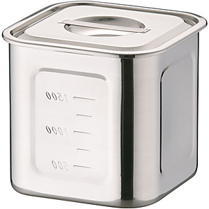 �O��Y�� YUKIWA UK 18-8 �X�e�����X HACCP �p�L�b�`���|�b�g �[�^ 13.5cm