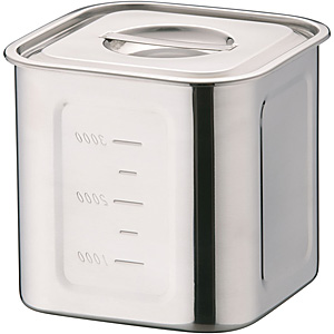 �O��Y�� YUKIWA UK 18-8 �X�e�����X HACCP �p�L�b�`���|�b�g �[�^ 16.5cm