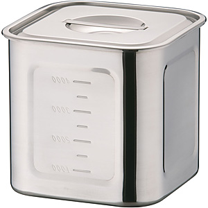 �O��Y�� YUKIWA UK 18-8 �X�e�����X HACCP �p�L�b�`���|�b�g �[�^ 18cm