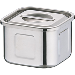 三宝産業 YUKIWA UK 18-8 ステンレス 深浅型 角キッチンポット 8cm 三宝産業 YUKIWA UK 18-8 ステンレス 深浅型 角キッチンポット 8cm